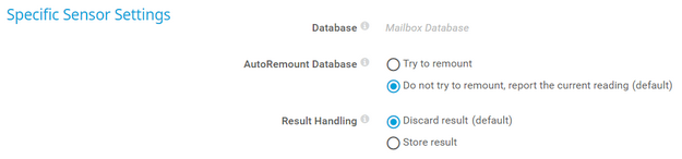 Sensor Settings